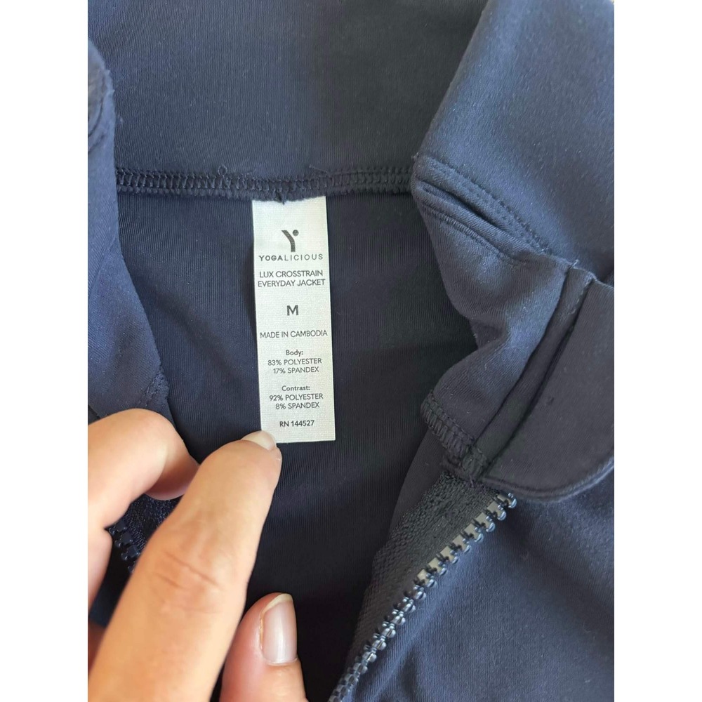 Yogalicious Lux Crosstrain Everyday Jacket True Navy Blue Womens Medium NWT - Picture 5 of 8